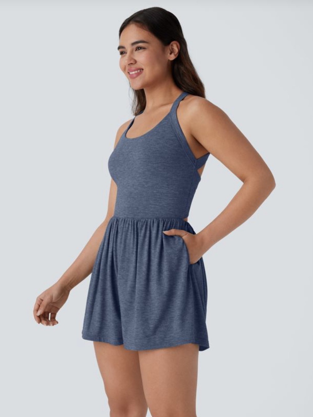 Mottled Indigo Women’s Halara Romper